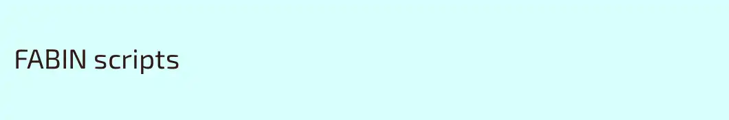 FABIN scripts